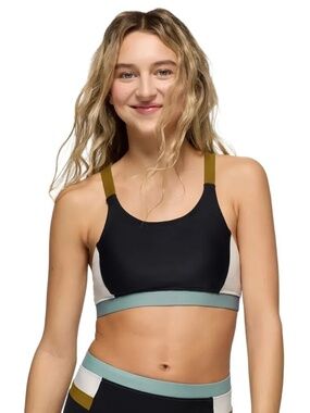 Prana Baja Bound Color Block Swim Top